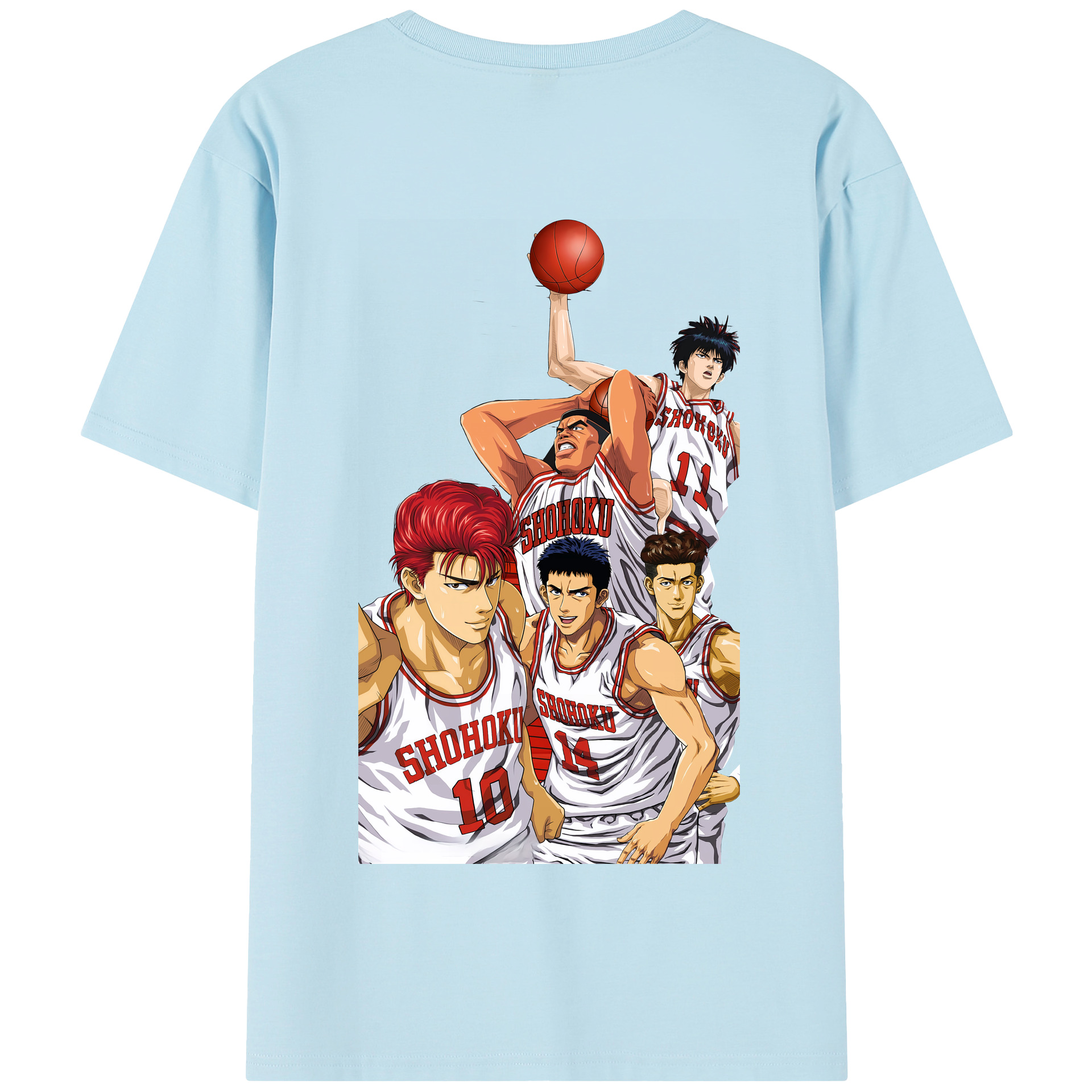 SLAM DUNK／スラムダンク 綿100％半袖Tシャツ（背面プリント）